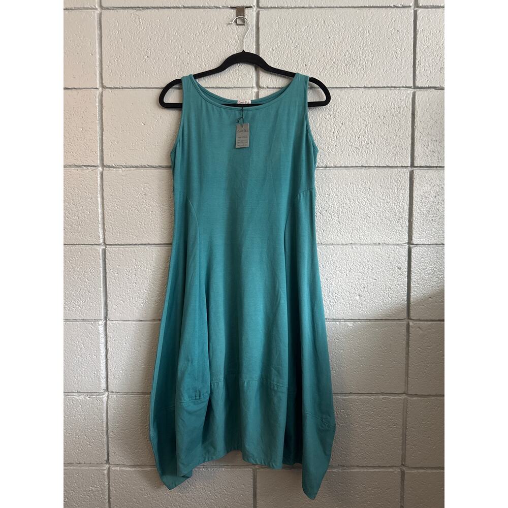NWT Just Jill Bubble Hem Tank Dress size S in Teal